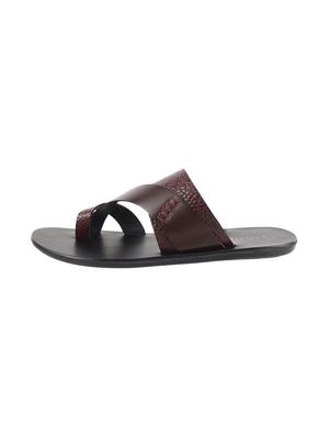 maroon leather slippers - 17495861 - Standard Image - 2