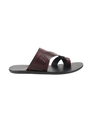 maroon leather slippers - 17495861 - Standard Image - 3