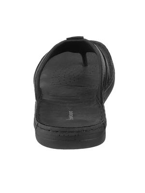 black leather toe separator slippers - 17495902 - Standard Image - 2