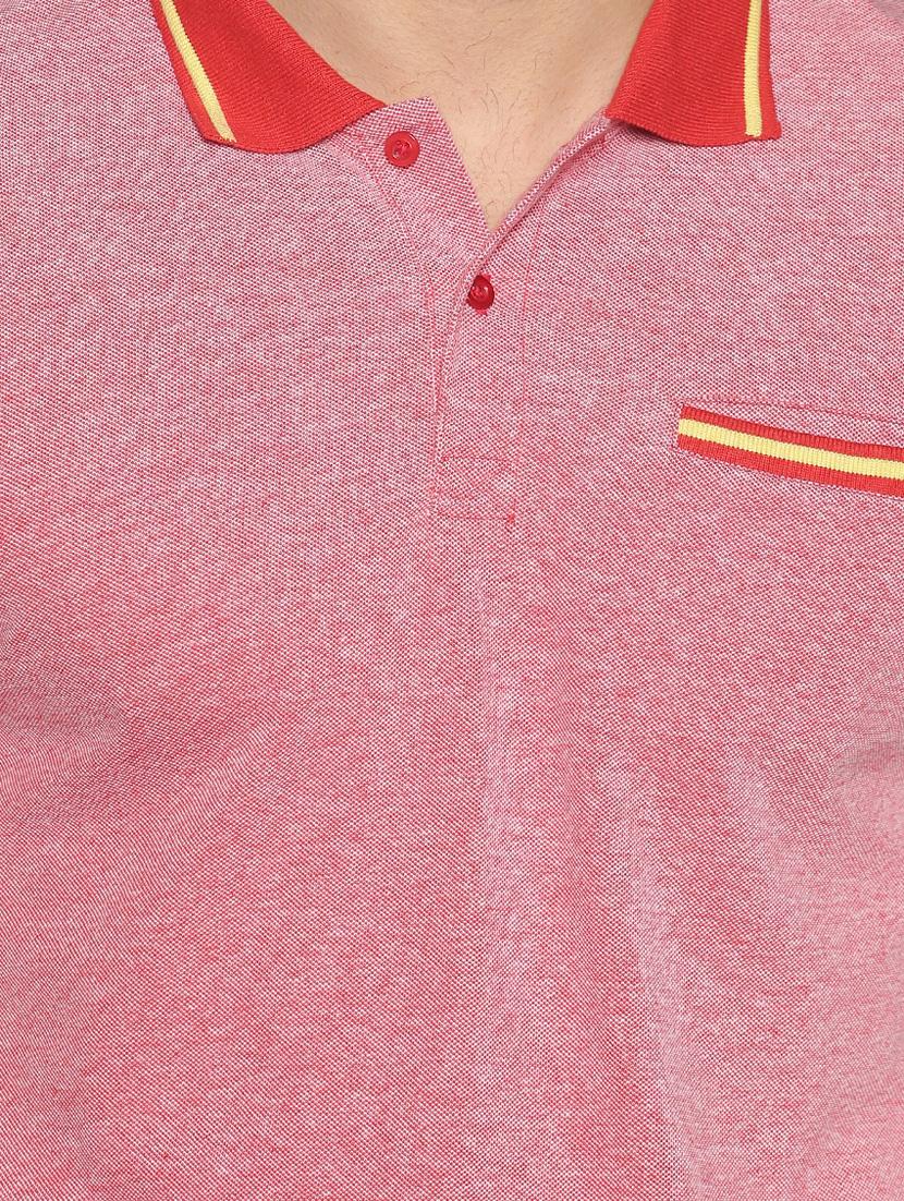 red solid polo t-shirt - 17495995 - Zoom Image - 5