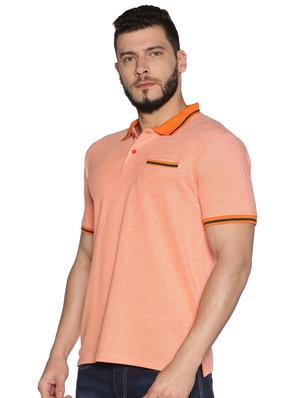 orange solid polo t-shirt - 17495996 - Standard Image - 2