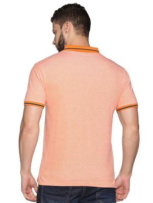 orange solid polo t-shirt - 17495996 - Standard Image - 3