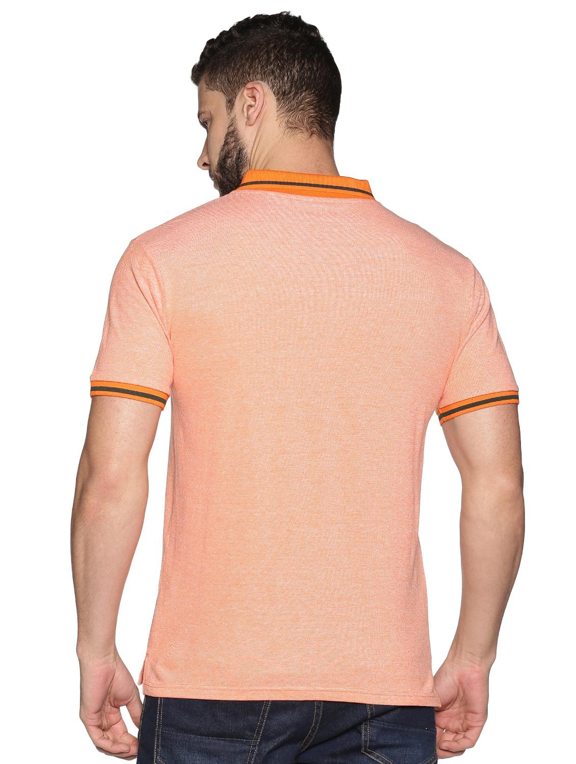 orange solid polo t-shirt - 17495996 - Zoom Image - 3