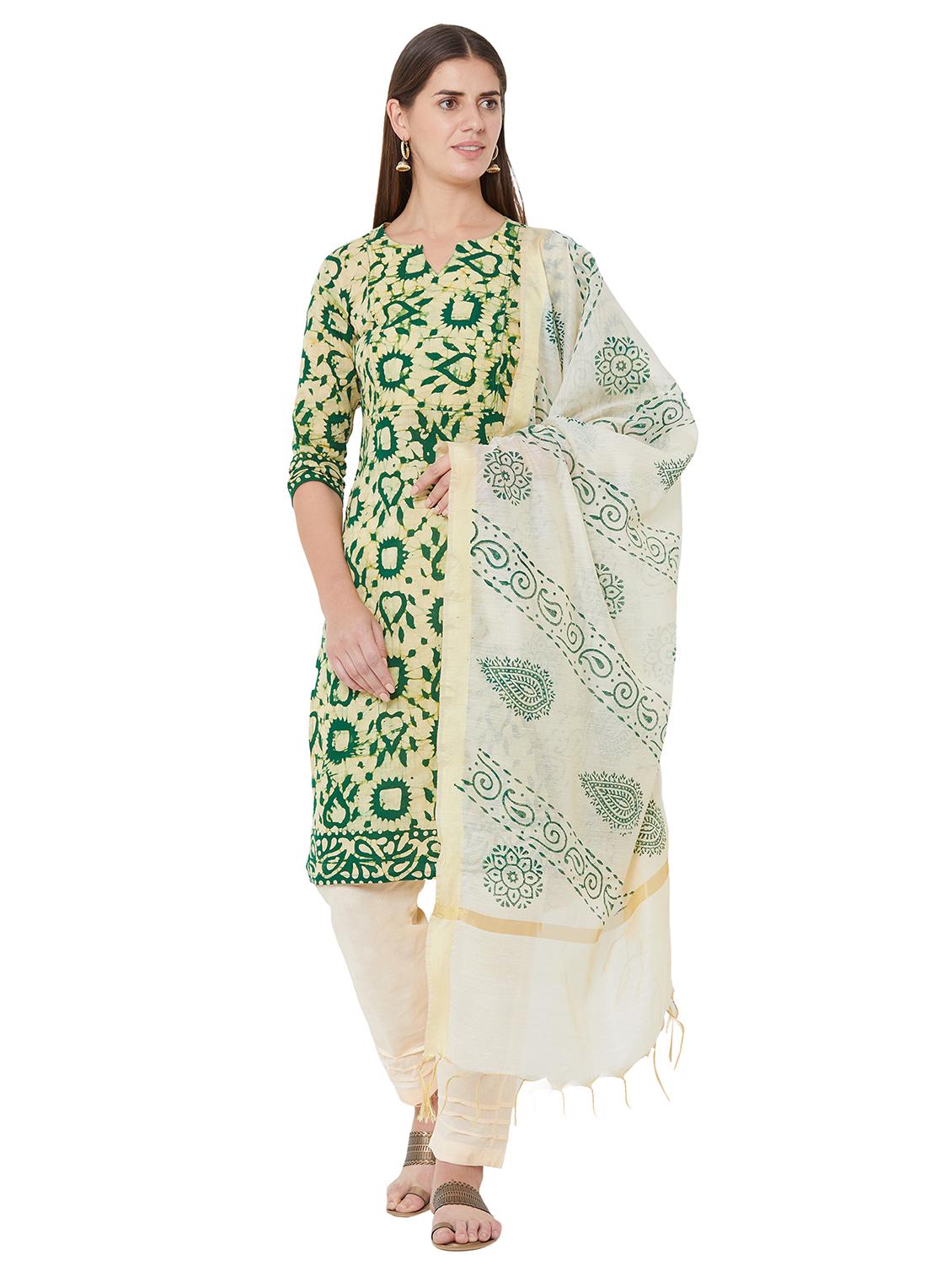 block print unstitched suit - 17496146 - Zoom Image - 1