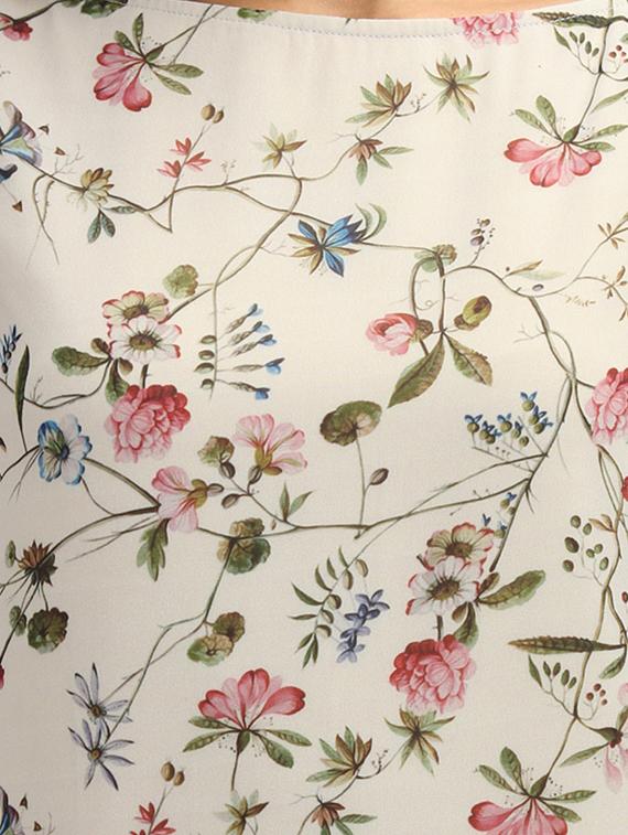 boat neck floral straight dress - 17496651 - Zoom Image - 5