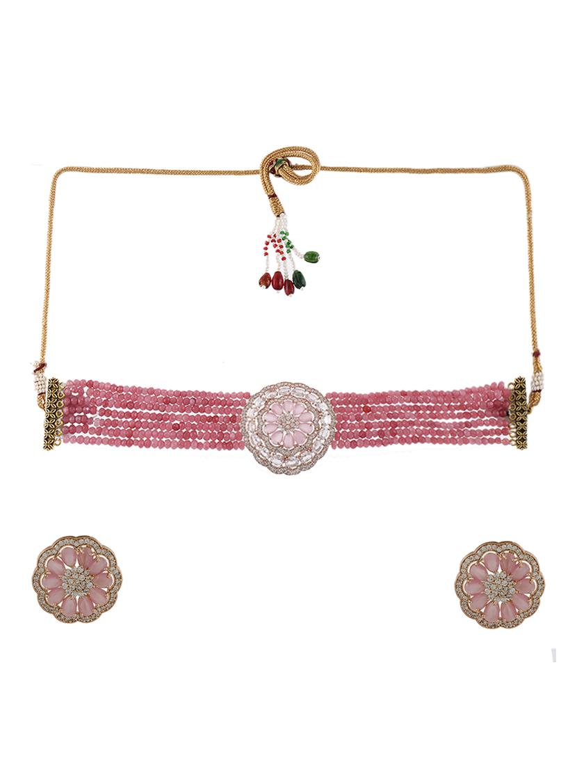 gold brass choker necklace - 17498471 - Zoom Image - 2