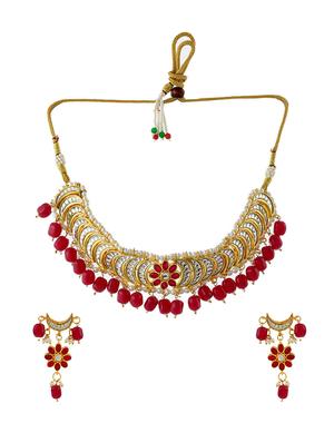 red tone gold brass short necklace - 17498477 - Standard Image - 2
