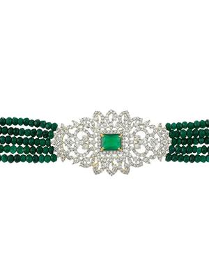 green tone gold brass choker necklace - 17498479 - Standard Image - 5