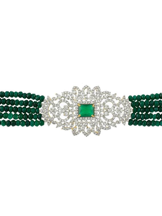 green tone gold brass choker necklace - 17498479 - Zoom Image - 5