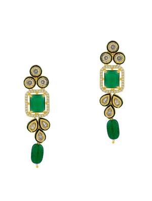 green tone gold brass choker necklace - 17498481 - Standard Image - 4