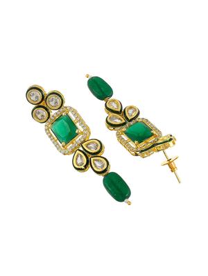 green tone gold brass choker necklace - 17498481 - Standard Image - 5