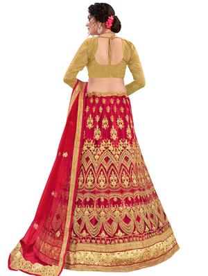 embroidered a-line lehenga - 17498538 - Standard Image - 3
