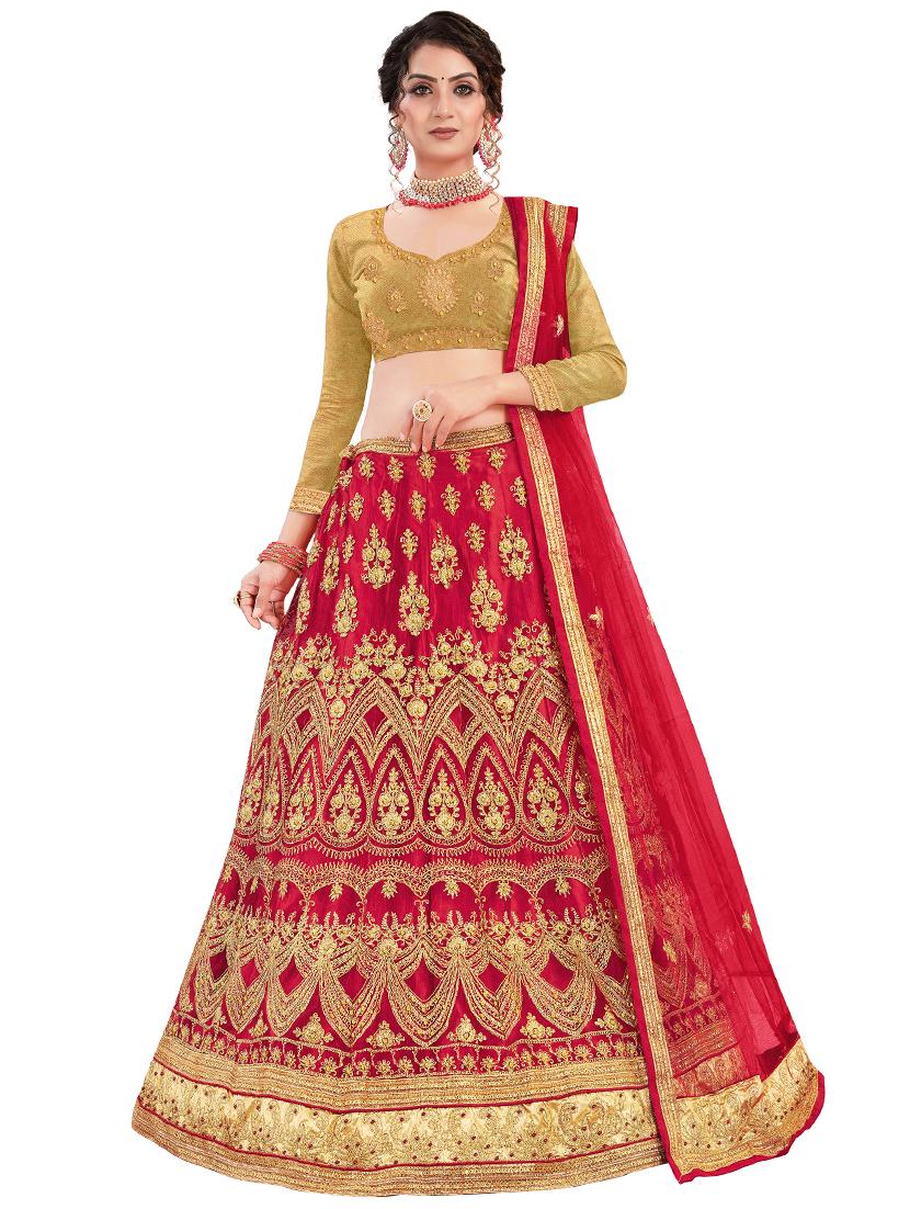 embroidered a-line lehenga - 17498538 - Zoom Image - 1
