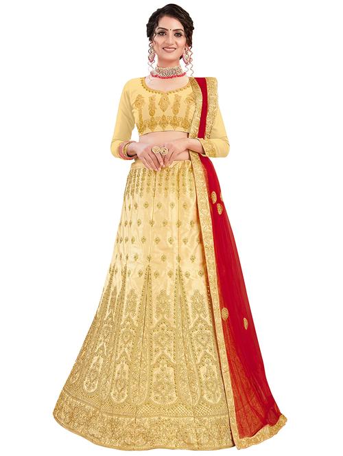 embroidered a-line lehenga - 17498546 - Standard Image - 1