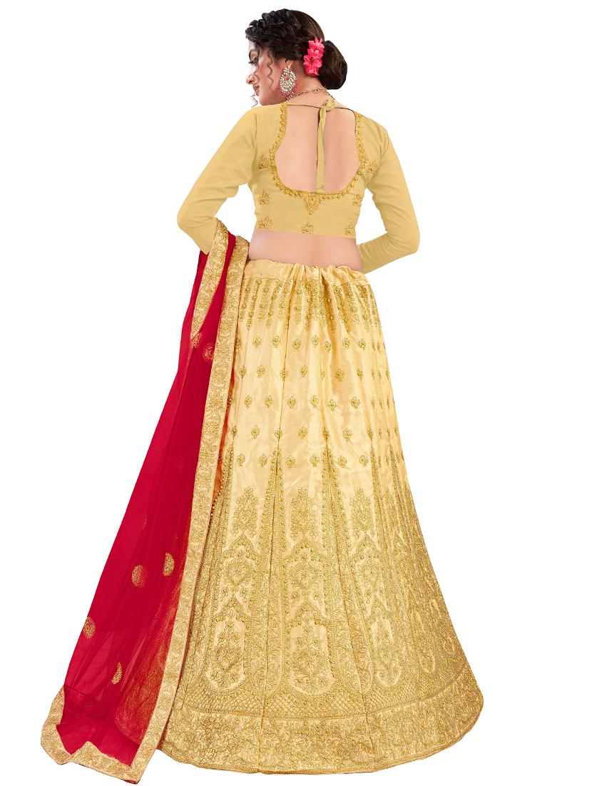embroidered a-line lehenga - 17498546 - Zoom Image - 3