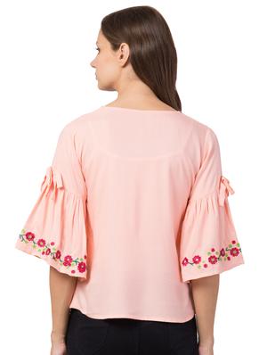 embroidered bell sleeves top - 17498639 - Standard Image - 3