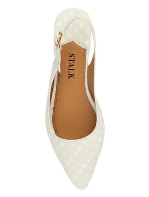 white leatherette back strap sandals - 17498676 - Standard Image - 4