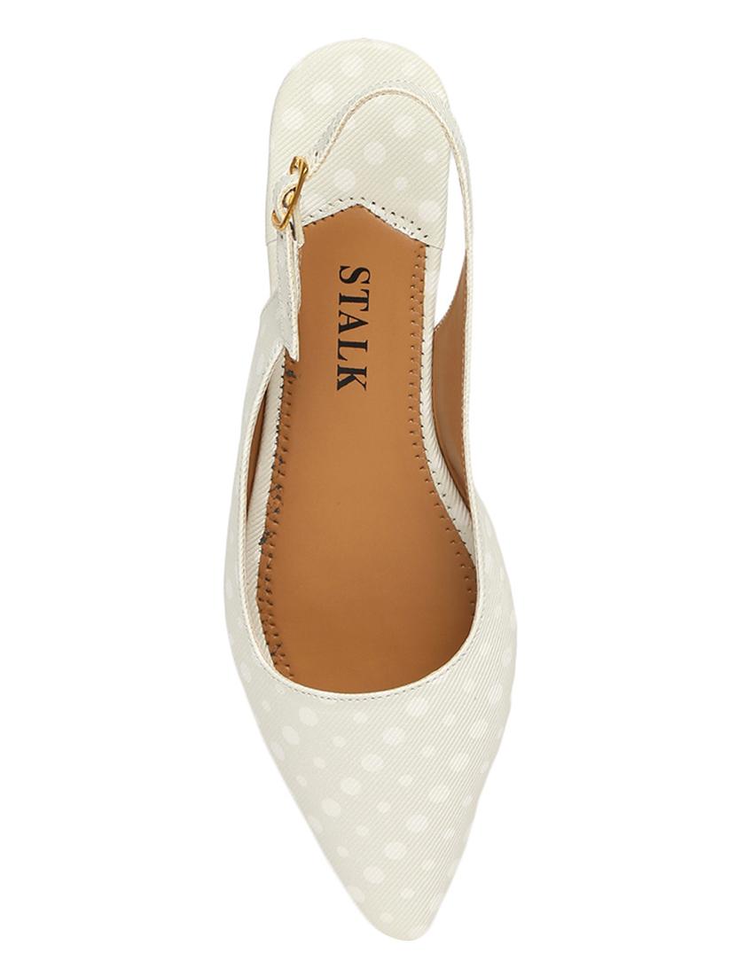 white leatherette back strap sandals - 17498676 - Zoom Image - 4