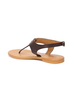 brown synthetic toe separator sandals - 17498680 - Standard Image - 3