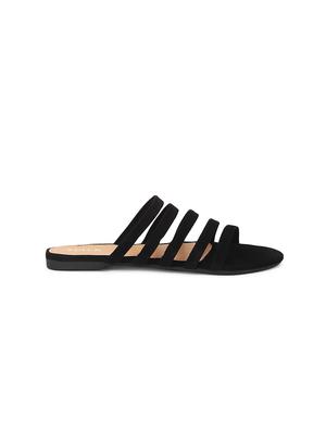black velvet slip on sandals - 17498681 - Standard Image - 2