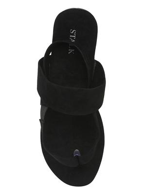 black velvet back strap sandals - 17498682 - Standard Image - 4