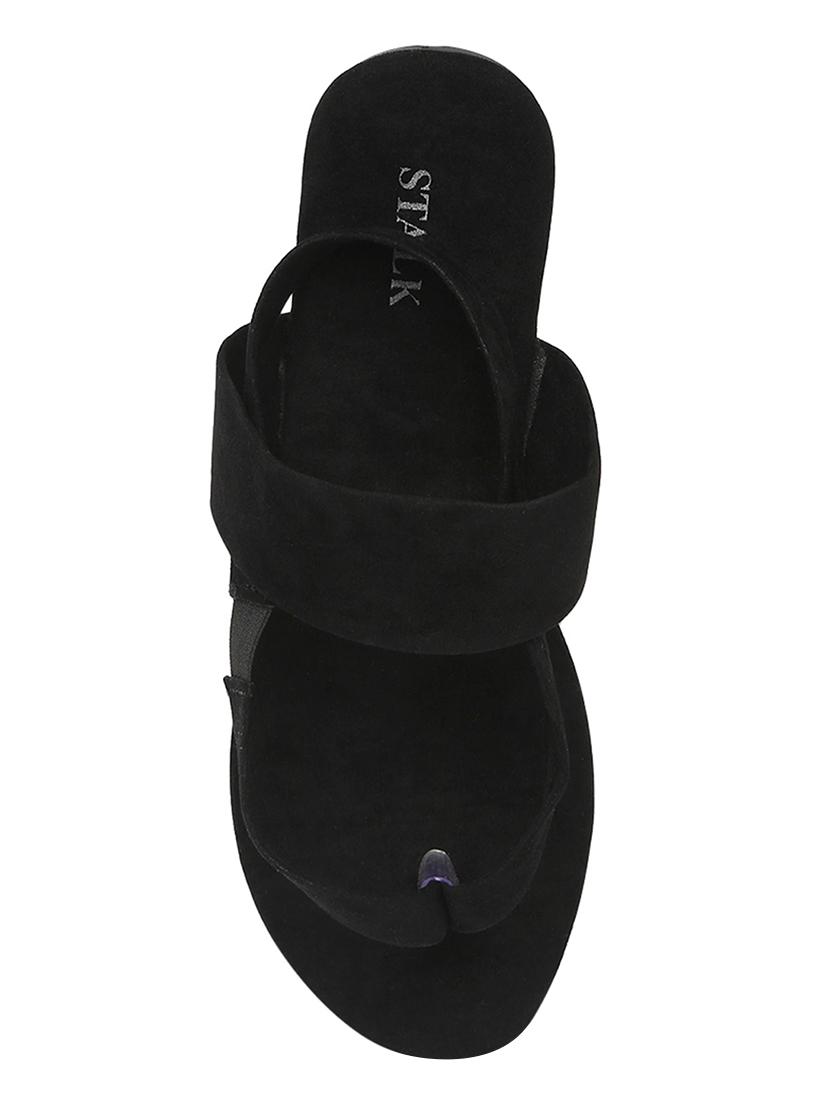 black velvet back strap sandals - 17498682 - Zoom Image - 4