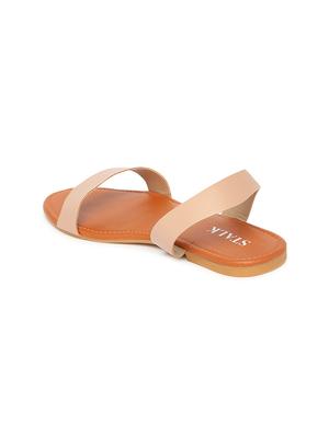 beige synthetic sandals - 17498700 - Standard Image - 3