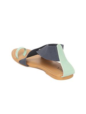 blue synthetic toe separator sandals - 17498717 - Standard Image - 3