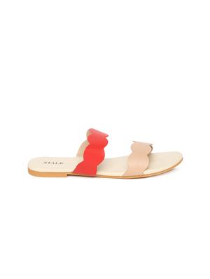red synthetic slip on sandals - 17498718 - Standard Image - 2