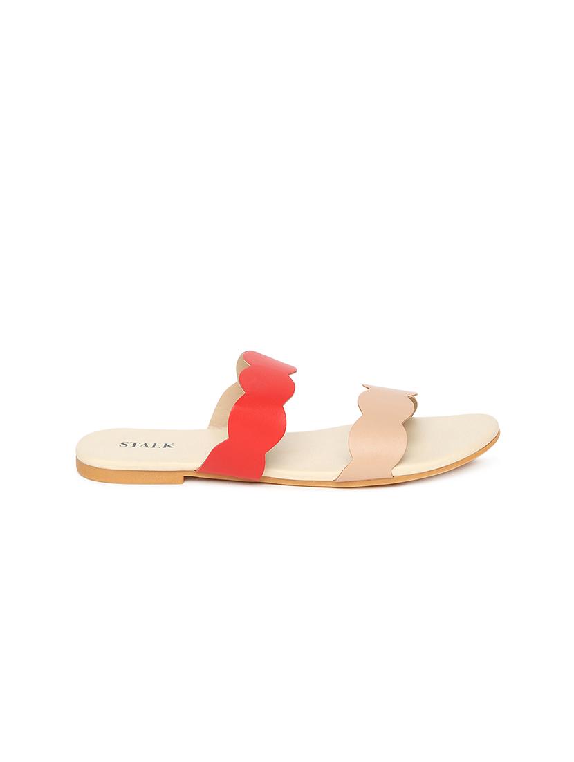 red synthetic slip on sandals - 17498718 - Zoom Image - 2