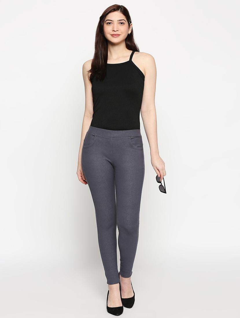 mid rise solid jeggings - 17498878 - Zoom Image - 4
