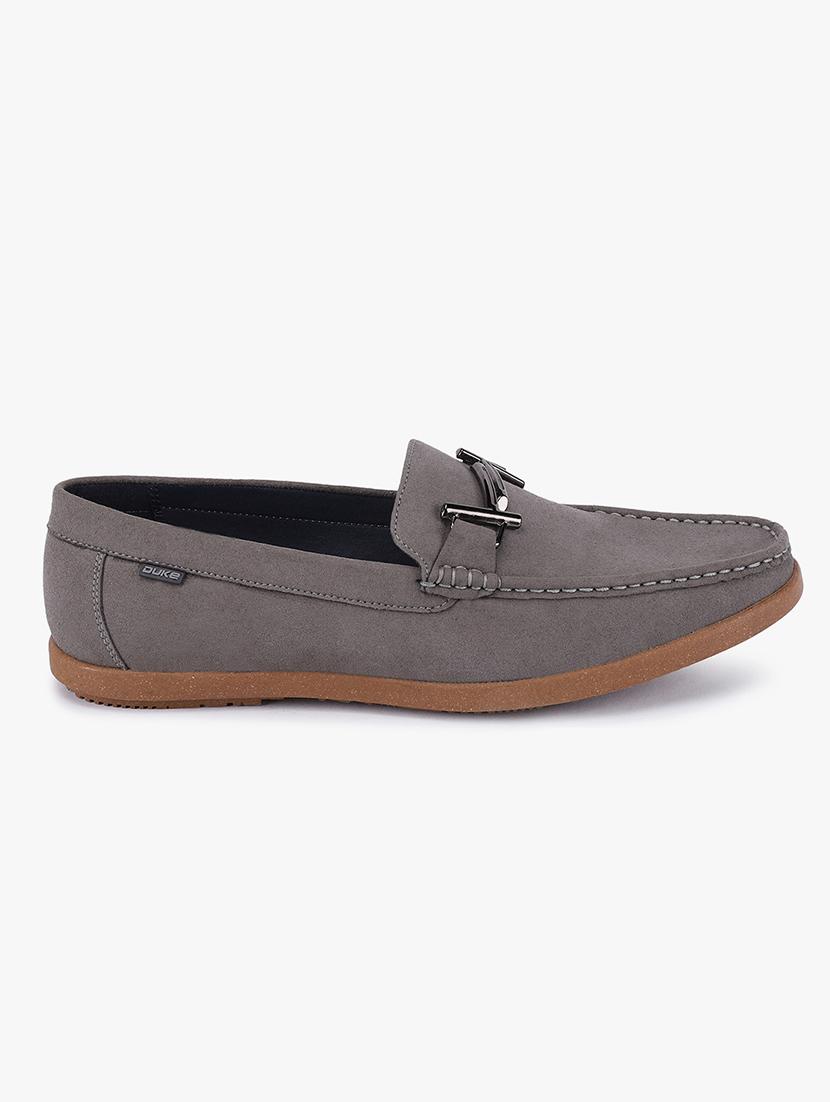 grey suede slip on loafers - 17499103 - Zoom Image - 2
