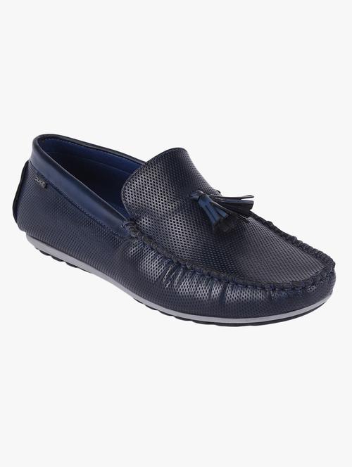 navy synthetic slip on loafers - 17499104 - Standard Image - 1