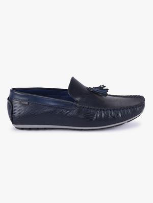 navy synthetic slip on loafers - 17499104 - Standard Image - 2