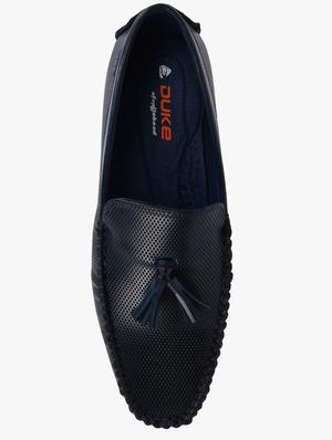 navy synthetic slip on loafers - 17499104 - Standard Image - 4