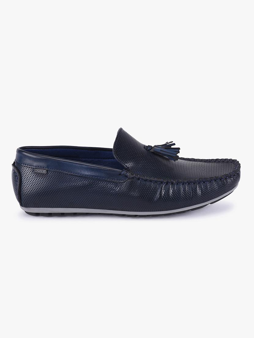 navy synthetic slip on loafers - 17499104 - Zoom Image - 2