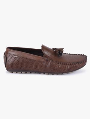 tan synthetic slip on loafers - 17499105 - Standard Image - 2
