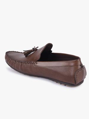 tan synthetic slip on loafers - 17499105 - Standard Image - 3