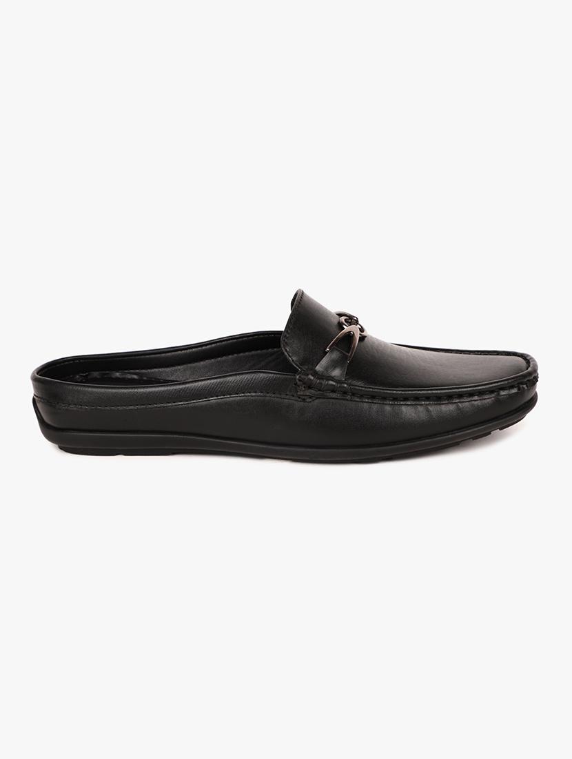 black synthetic loafers - 17499122 - Zoom Image - 2