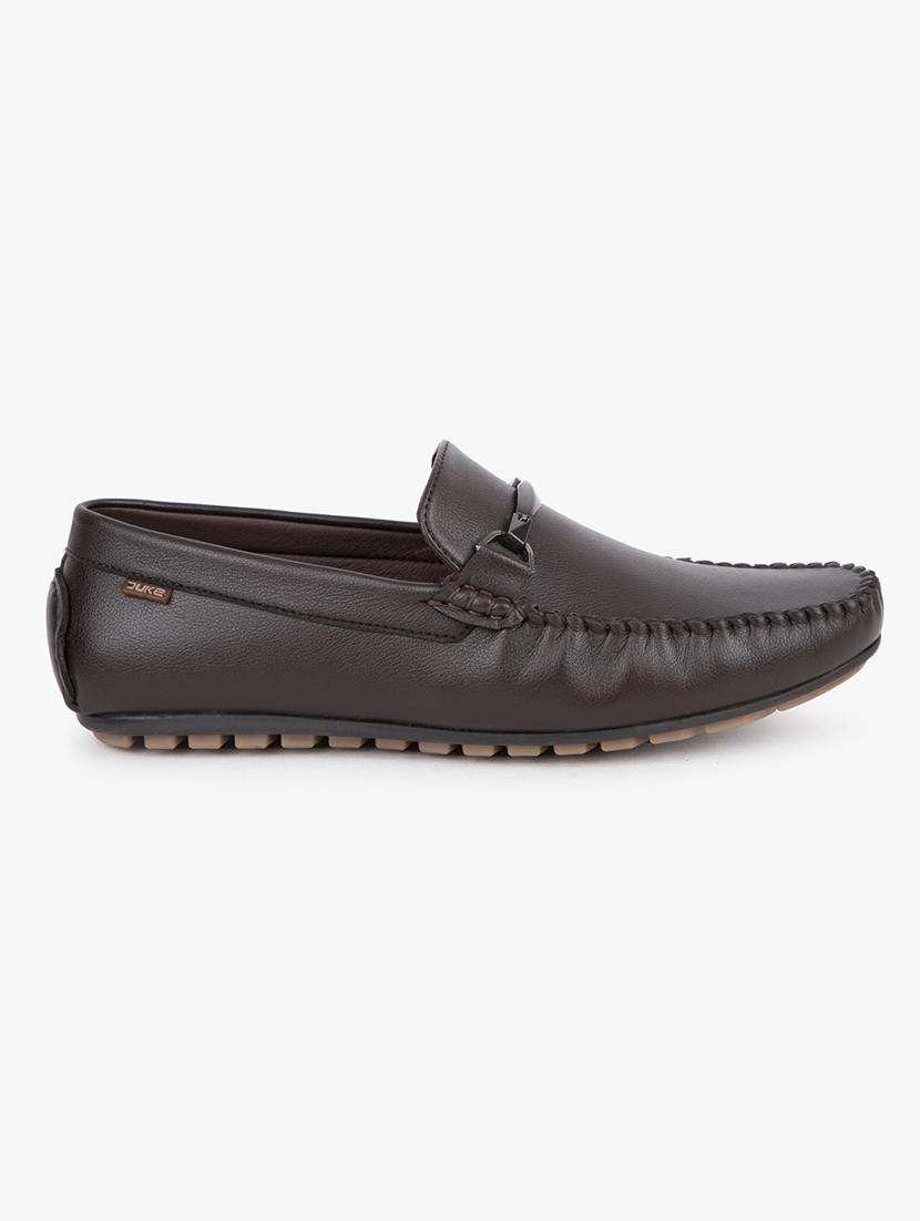 brown synthetic slip on shoes - 17499137 - Zoom Image - 2