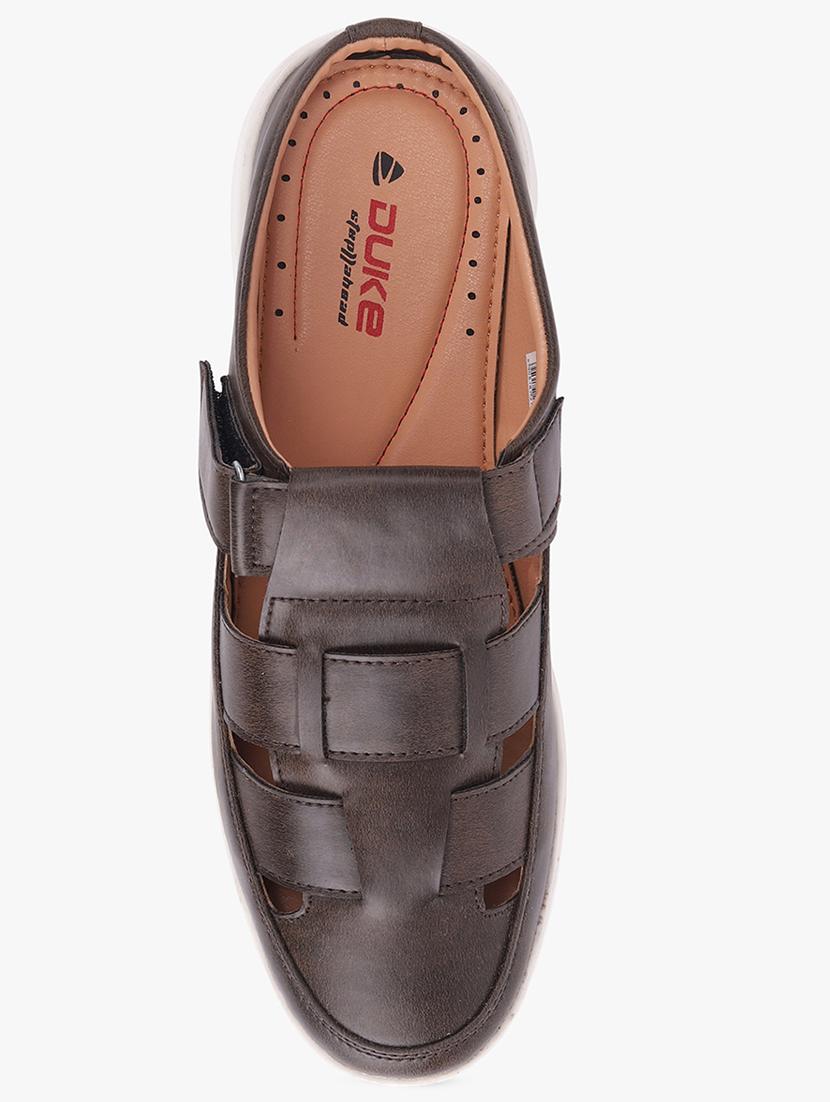 brown synthetic & mesh sandals - 17499144 - Zoom Image - 4