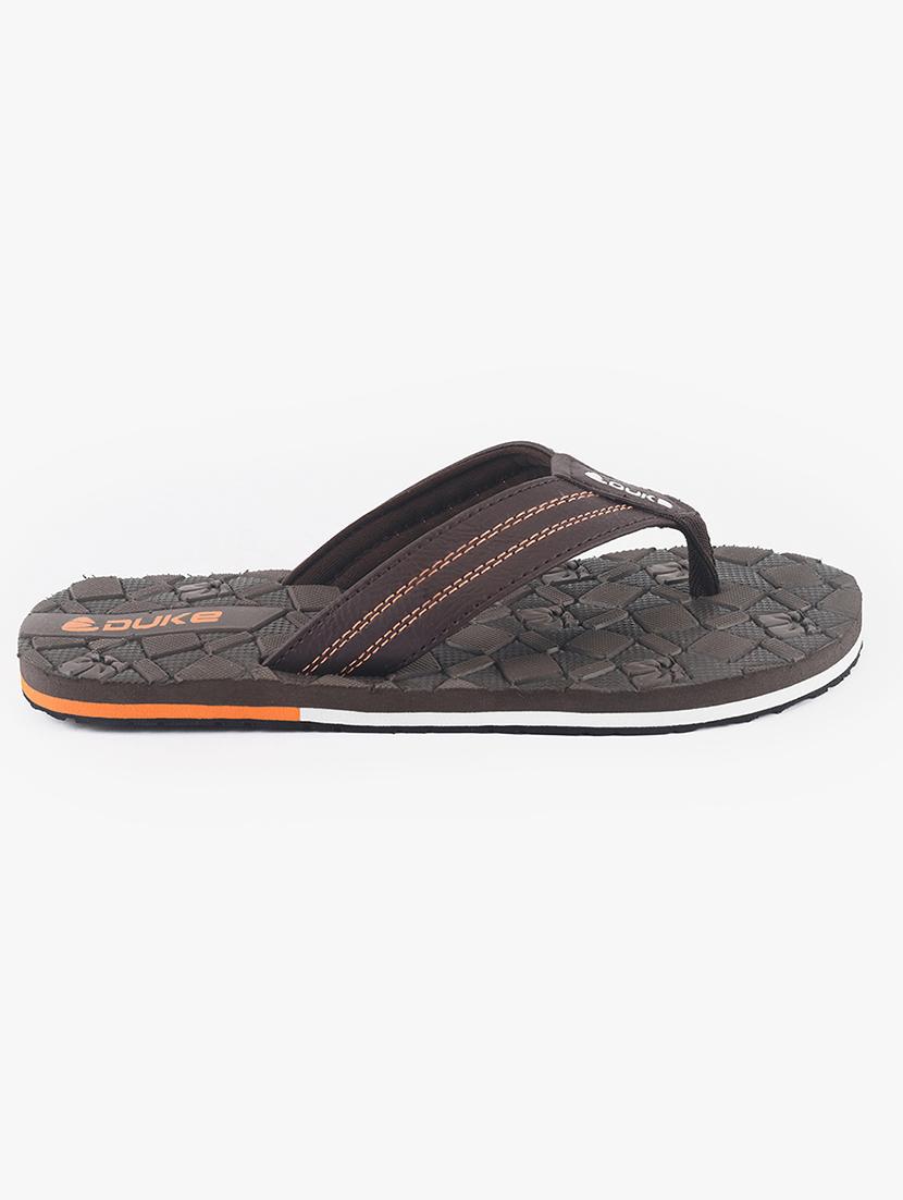 brown pu slip on flip flops - 17499154 - Zoom Image - 2