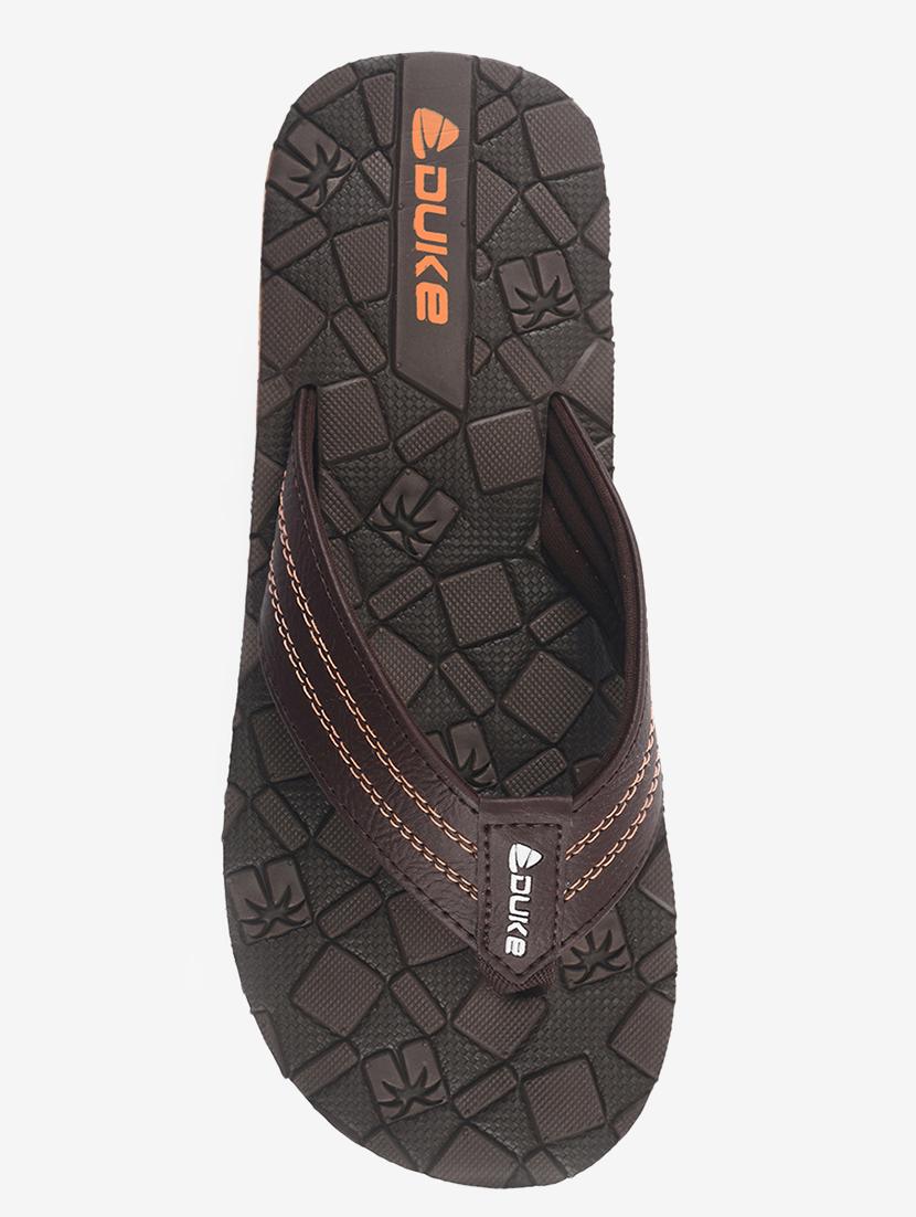 brown pu slip on flip flops - 17499154 - Zoom Image - 4