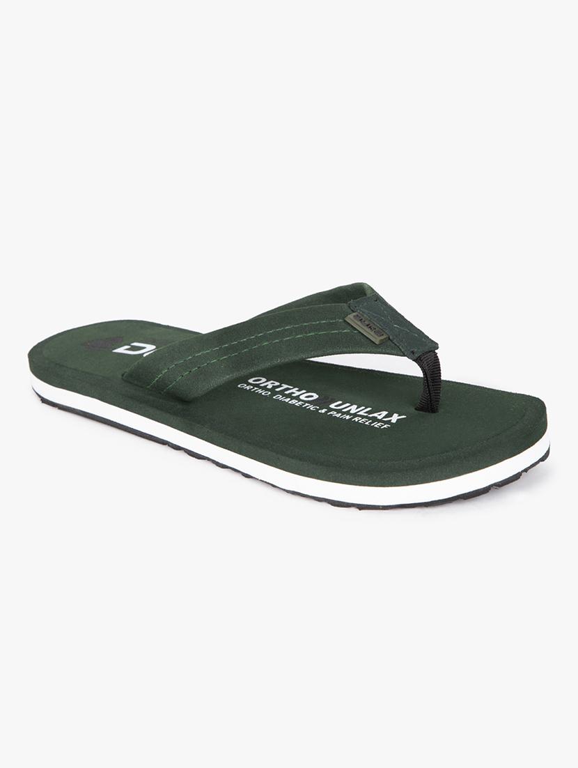 green suede slip on flip flops - 17499178 - Zoom Image - 1