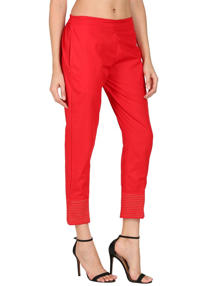 mid rise flat front trouser - 17499295 - Zoom Image - 2