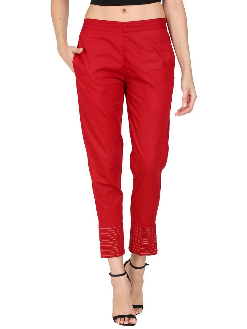 mid rise flat front trouser - 17499296 - Zoom Image - 1