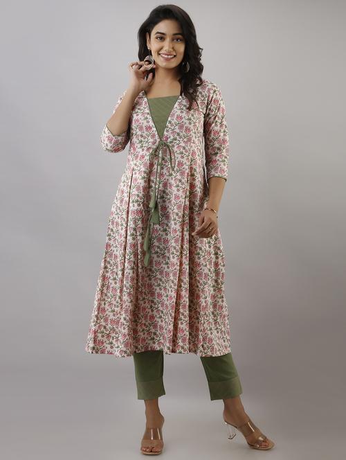 printed kurta pant set - 17499446 - Very Small Image - 1