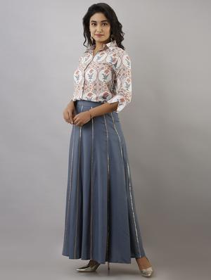 printed skirt top set - 17499447 - Standard Image - 2