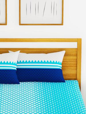 bianca 210tc satin 100% cotton king-size double bedsheet with 2 pillow cover - double-mercerized finish -3pc set - 17499807 - Standard Image - 4