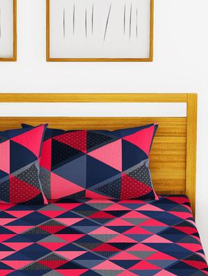 lorena 110tc 100% cotton double bedsheet with 2 pillow cover -soft-finish fabric -3pc set - 17499914 - Standard Image - 4